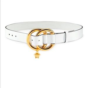 Versace white belt